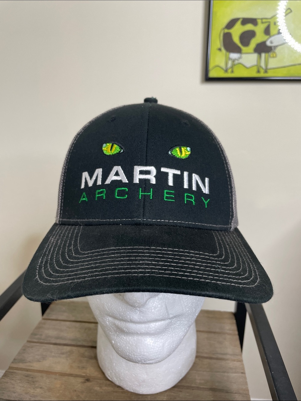 Marin Archery Black & Green Embroidered Trucker Cap. Very nice. Cool cap.